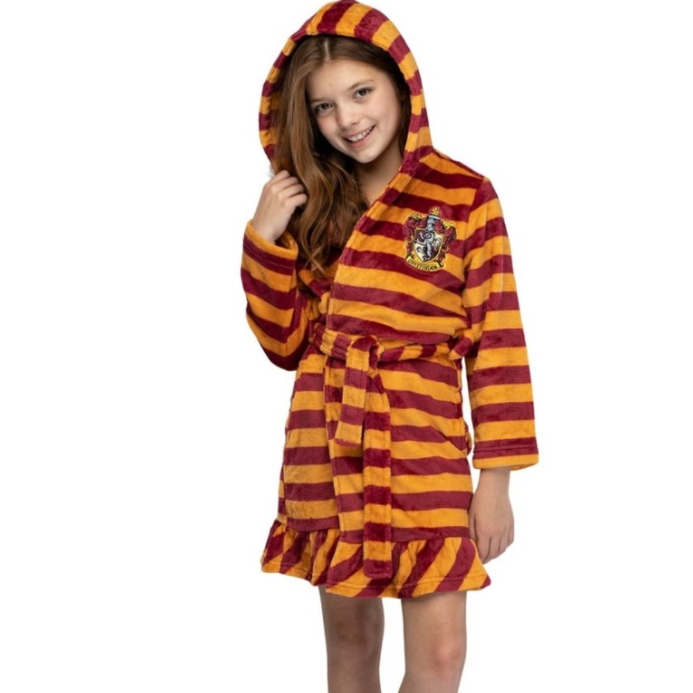 Harry Potter Junior Girls Striped Ruffle Robe